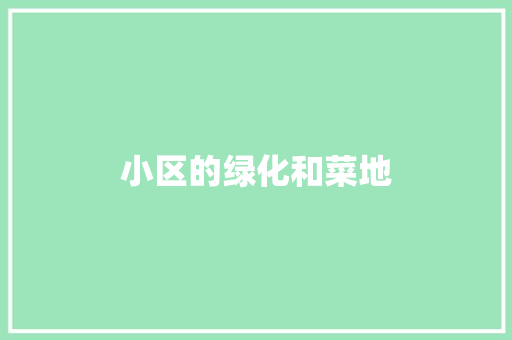 小区的绿化和菜地