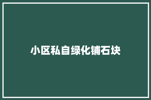 小区私自绿化铺石块