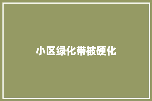 小区绿化带被硬化