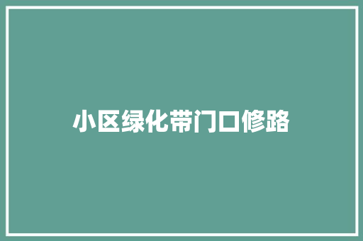 小区绿化带门口修路