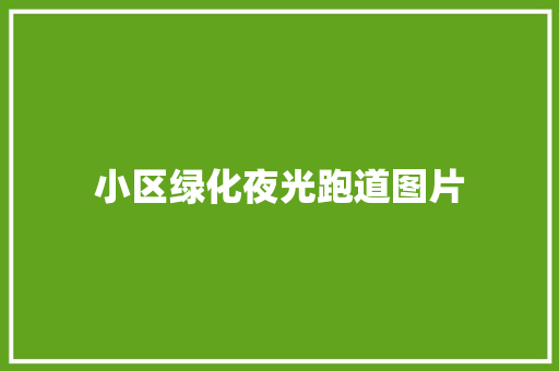 小区绿化夜光跑道图片