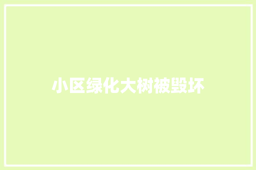 小区绿化大树被毁坏