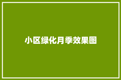小区绿化月季效果图