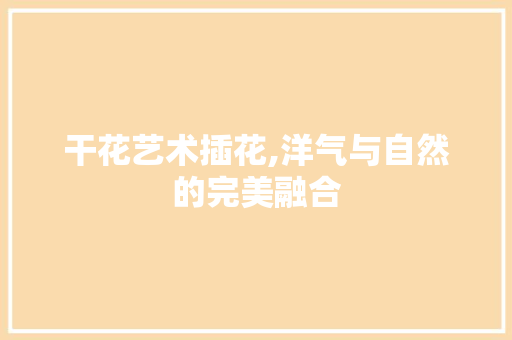 干花艺术插花,洋气与自然的完美融合