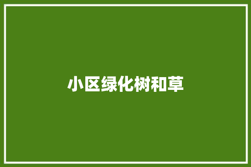 小区绿化树和草 无土育苗