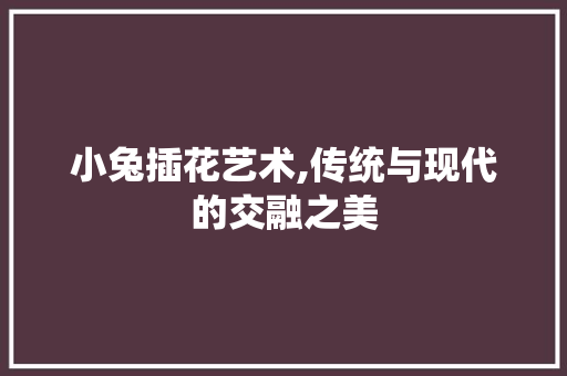 小兔插花艺术,传统与现代的交融之美