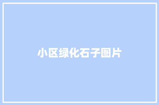 小区绿化石子图片