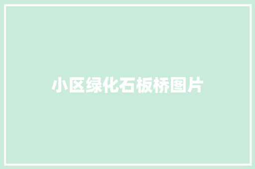 小区绿化石板桥图片