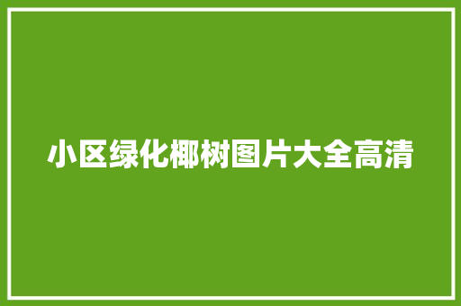 小区绿化椰树图片大全高清