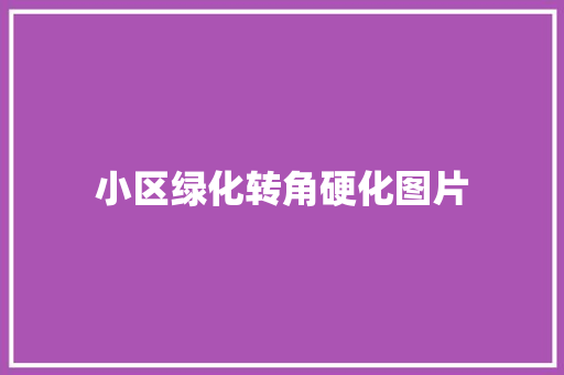 小区绿化转角硬化图片