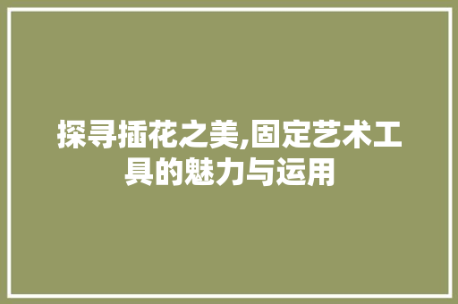 探寻插花之美,固定艺术工具的魅力与运用