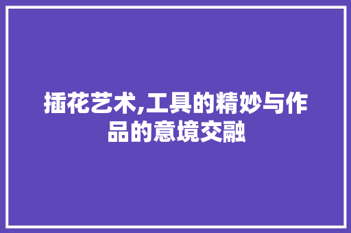 插花艺术,工具的精妙与作品的意境交融