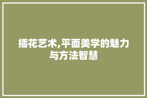 插花艺术,平面美学的魅力与方法智慧