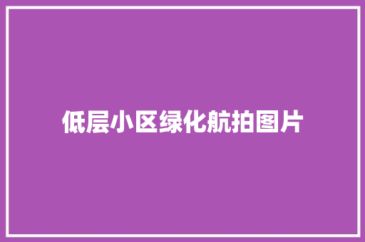 低层小区绿化航拍图片