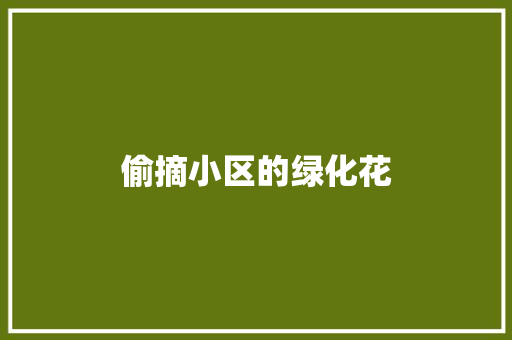 偷摘小区的绿化花