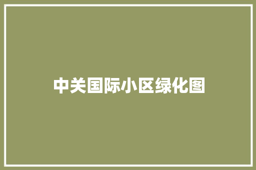 中关国际小区绿化图