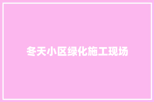 冬天小区绿化施工现场 蔬菜育苗
