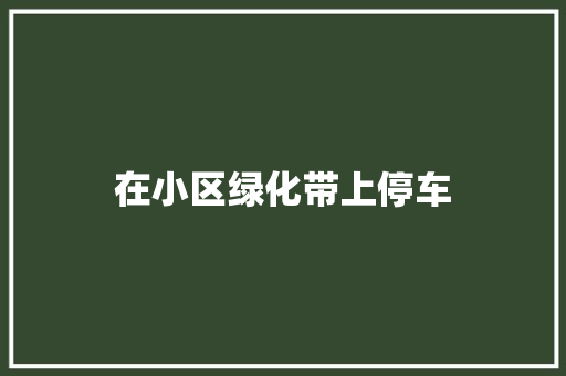 在小区绿化带上停车