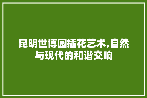 昆明世博园插花艺术,自然与现代的和谐交响