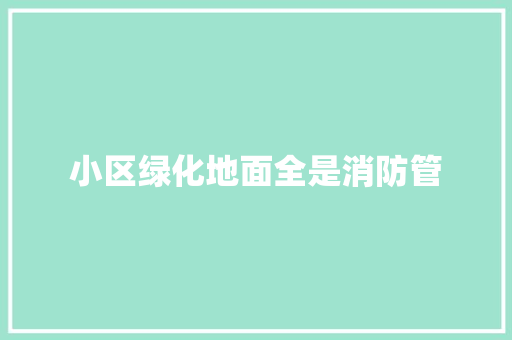 小区绿化地面全是消防管