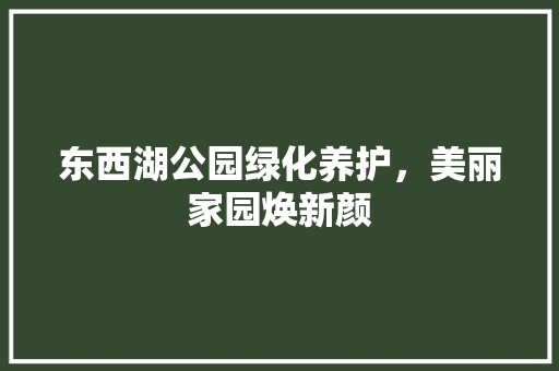 东西湖公园绿化养护，美丽家园焕新颜 嫁接育苗