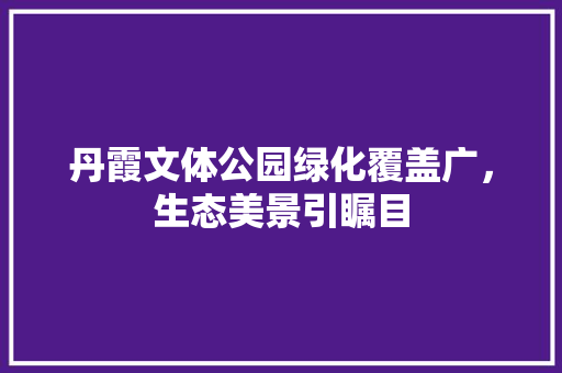丹霞文体公园绿化覆盖广，生态美景引瞩目