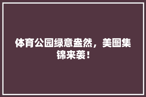体育公园绿意盎然，美图集锦来袭！