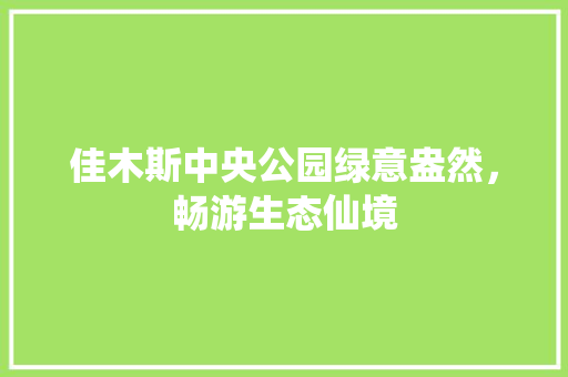 佳木斯中央公园绿意盎然，畅游生态仙境