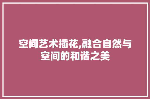 空间艺术插花,融合自然与空间的和谐之美