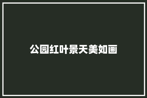 公园红叶景天美如画