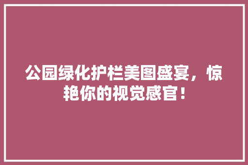 公园绿化护栏美图盛宴，惊艳你的视觉感官！