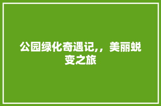 公园绿化奇遇记,，美丽蜕变之旅