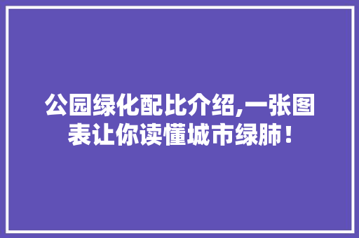 公园绿化配比介绍,一张图表让你读懂城市绿肺！