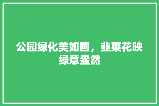 公园绿化美如画，韭菜花映绿意盎然
