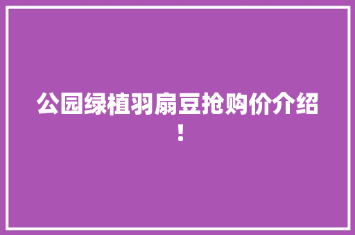 公园绿植羽扇豆抢购价介绍！