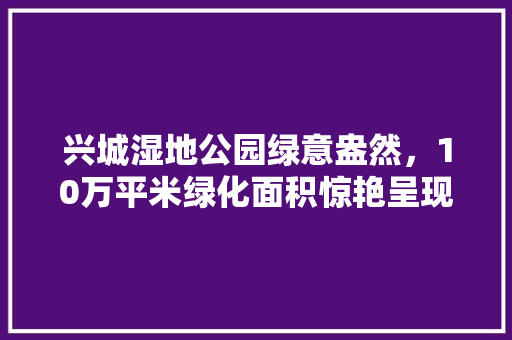 兴城湿地公园绿意盎然，10万平米绿化面积惊艳呈现