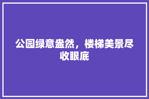 公园绿意盎然，楼梯美景尽收眼底