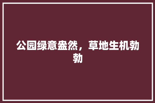 公园绿意盎然，草地生机勃勃