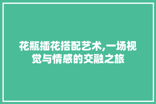 花瓶插花搭配艺术,一场视觉与情感的交融之旅 有机育苗