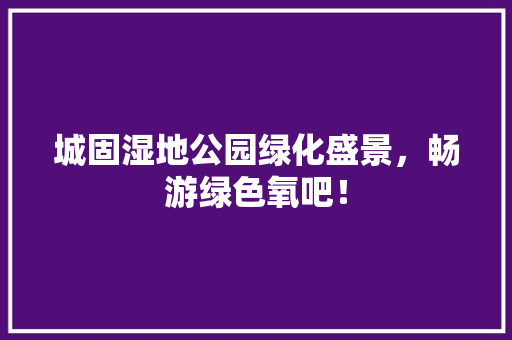 城固湿地公园绿化盛景，畅游绿色氧吧！