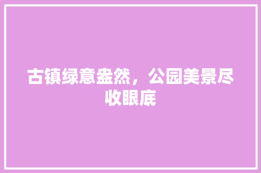 古镇绿意盎然，公园美景尽收眼底