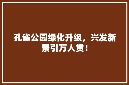 孔雀公园绿化升级，兴发新景引万人赏！