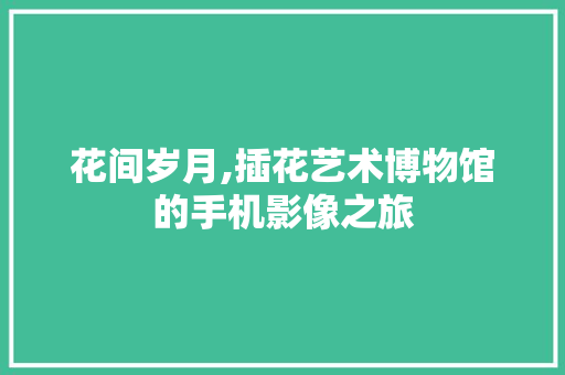 花间岁月,插花艺术博物馆的手机影像之旅 蔬菜育苗
