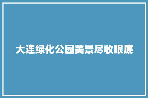 大连绿化公园美景尽收眼底