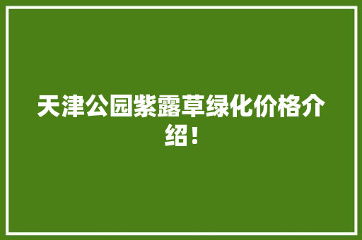 天津公园紫露草绿化价格介绍！