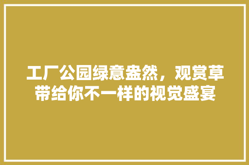 工厂公园绿意盎然，观赏草带给你不一样的视觉盛宴