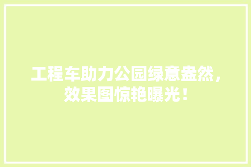 工程车助力公园绿意盎然，效果图惊艳曝光！