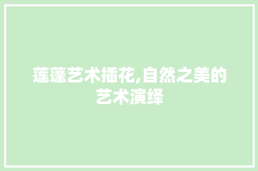 莲蓬艺术插花,自然之美的艺术演绎