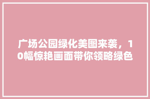 广场公园绿化美图来袭，10幅惊艳画面带你领略绿色魅力！