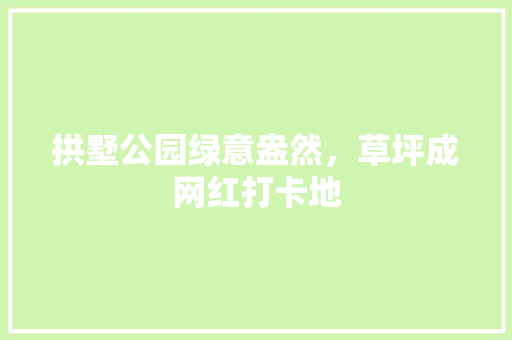 拱墅公园绿意盎然，草坪成网红打卡地